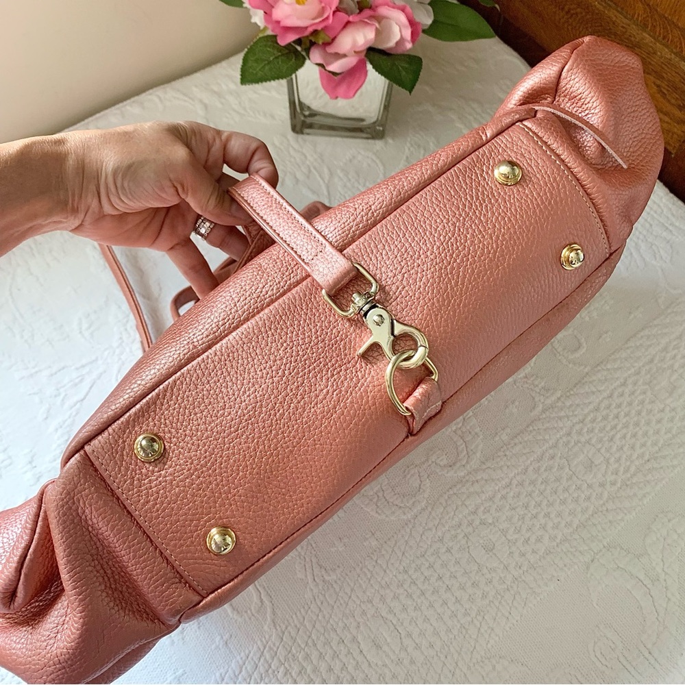 Botkier Metallic Leather Trigger Satchel Shoulder… - image 5